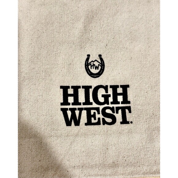 NEW! High West whiskey bourbon rye white canvas tote bag - Picture 2 of 3